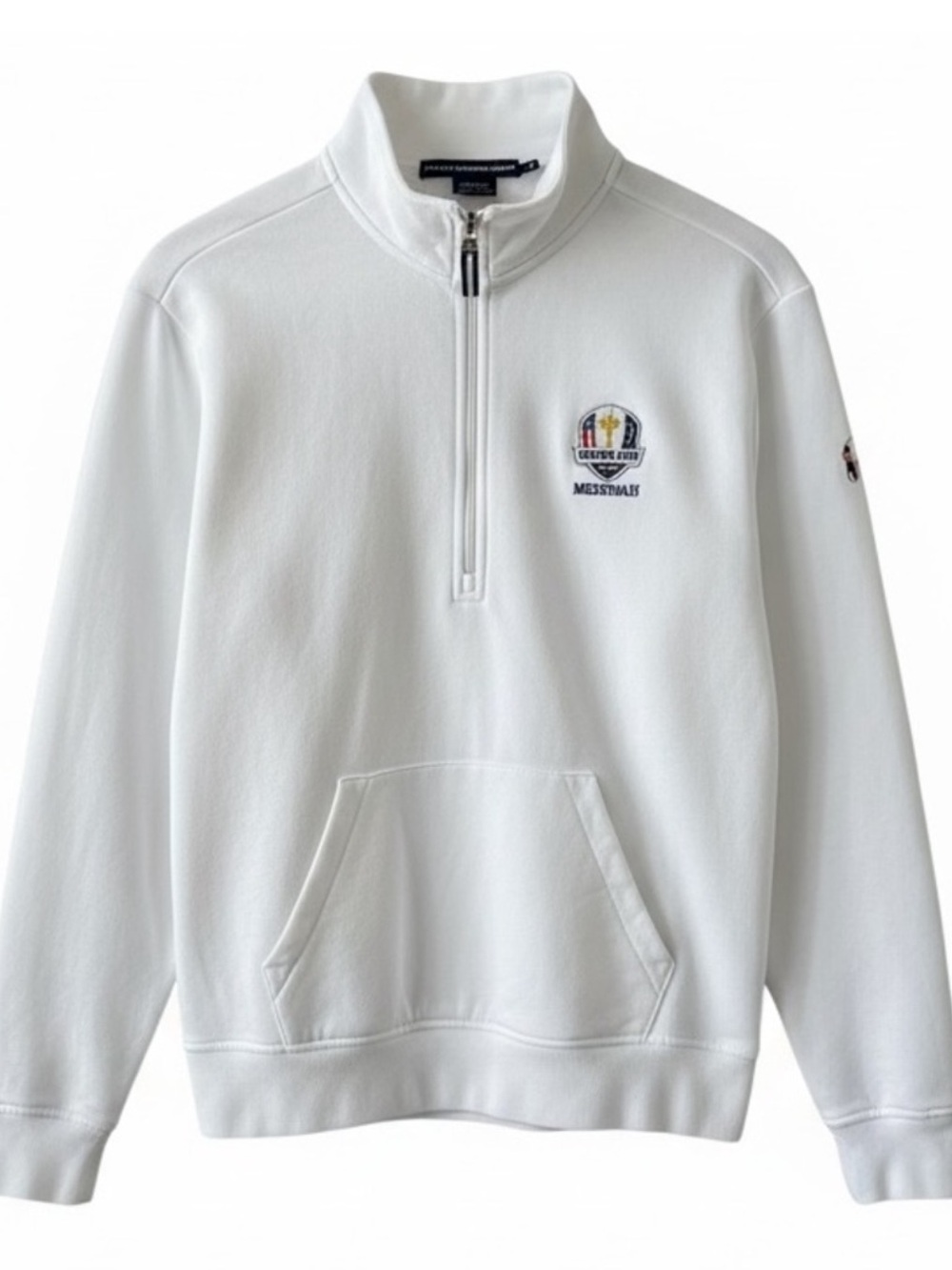 Ralph Lauren White 1/4 Zip 2012 Ryder Cup Long Sleeve Sweatshirt Size Small